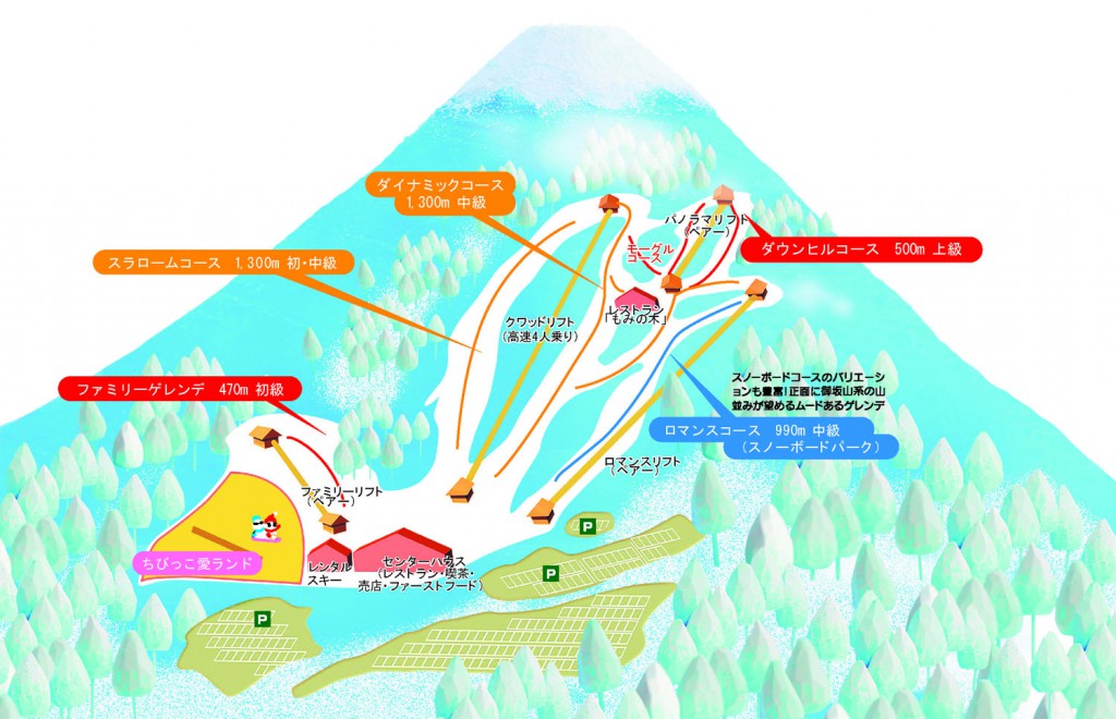 ふじてんスノーリゾート（比留間様より）　2013.12.6　⑤ゲレンデマップ